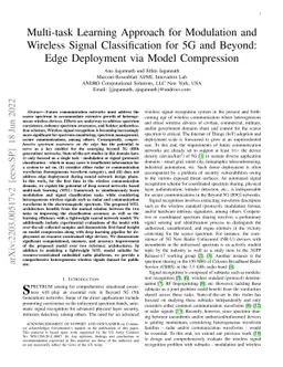 Multi-task Learning Approach for Modulation and Wireless Signal
  Classification for 5G and Beyond: Edge Deployment via Model Compression