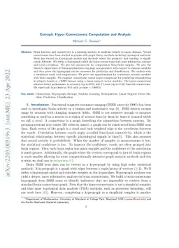 Entropic Hyper-Connectomes Computation and Analysis