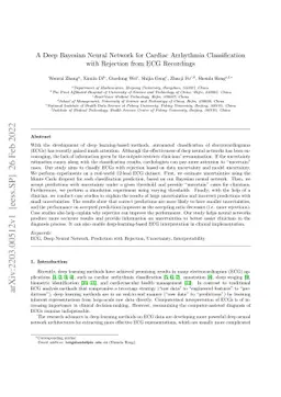 A Deep Bayesian Neural Network for Cardiac Arrhythmia Classification
  with Rejection from ECG Recordings