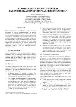 A comparative study of several parameterizations for speaker recognition