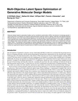 Multi-Objective Latent Space Optimization of Generative Molecular Design
  Models