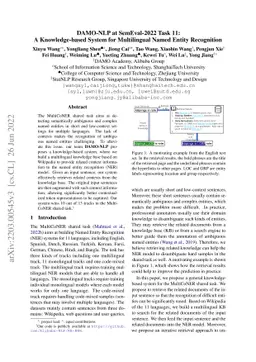 DAMO-NLP at SemEval-2022 Task 11: A Knowledge-based System for
  Multilingual Named Entity Recognition