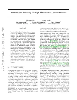 Neural Score Matching for High-Dimensional Causal Inference