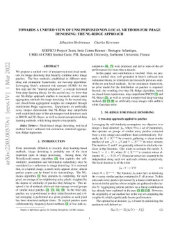 Towards a unified view of unsupervised non-local methods for image
  denoising: the NL-Ridge approach