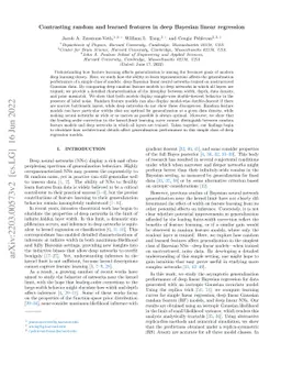 Contrasting random and learned features in deep Bayesian linear
  regression