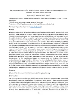 Parameter estimation for WMTI-Watson model of white matter using
  encoder-decoder recurrent neural network