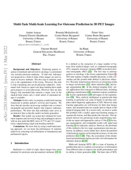 Multi-Task Multi-Scale Learning For Outcome Prediction in 3D PET Images