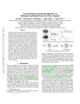 Generalizable Person Re-Identification via Self-Supervised Batch Norm
  Test-Time Adaption