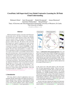 CrossPoint: Self-Supervised Cross-Modal Contrastive Learning for 3D
  Point Cloud Understanding