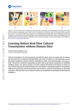 Learning Robust Real-Time Cultural Transmission without Human Data