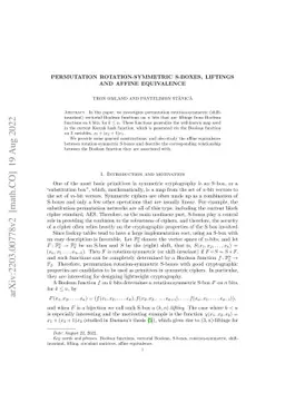 Permutation rotation-symmetric S-boxes, liftings and affine equivalence