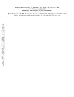 Connecting Gaits in Energetically Conservative Legged Systems