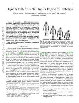 Dojo: A Differentiable Physics Engine for Robotics