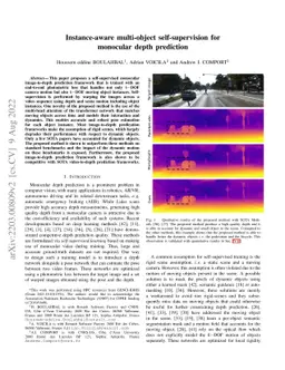 Instance-aware multi-object self-supervision for monocular depth
  prediction
