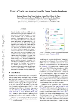 TSAM: A Two-Stream Attention Model for Causal Emotion Entailment