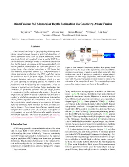 OmniFusion: 360 Monocular Depth Estimation via Geometry-Aware Fusion