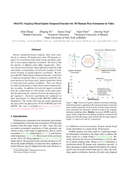 MixSTE: Seq2seq Mixed Spatio-Temporal Encoder for 3D Human Pose
  Estimation in Video