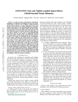 FAST-LIVO: Fast and Tightly-coupled Sparse-Direct LiDAR-Inertial-Visual
  Odometry