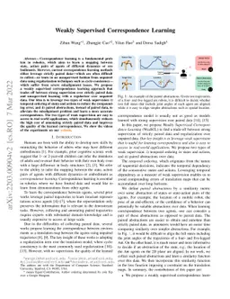 Weakly Supervised Correspondence Learning