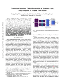 Translation Invariant Global Estimation of Heading Angle Using Sinogram
  of LiDAR Point Cloud
