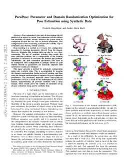 ParaPose: Parameter and Domain Randomization Optimization for Pose
  Estimation using Synthetic Data