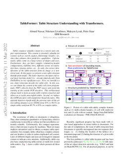 TableFormer: Table Structure Understanding with Transformers