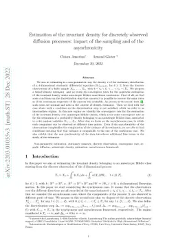Estimation of the invariant density for discretely observed diffusion
  processes: impact of the sampling and of the asynchronicity