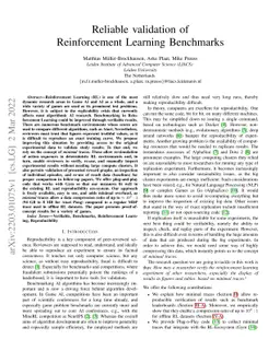 Reliable validation of Reinforcement Learning Benchmarks