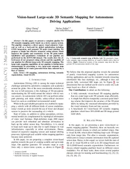 Vision-based Large-scale 3D Semantic Mapping for Autonomous Driving
  Applications