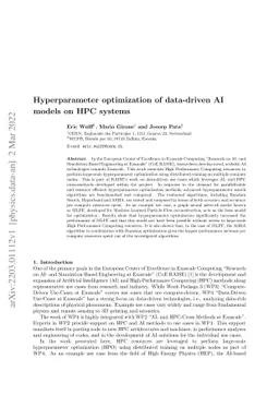 Hyperparameter optimization of data-driven AI models on HPC systems