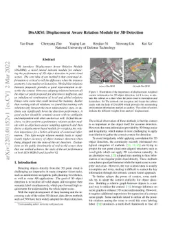 DisARM: Displacement Aware Relation Module for 3D Detection