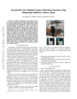 InsertionNet 2.0: Minimal Contact Multi-Step Insertion Using Multimodal
  Multiview Sensory Input
