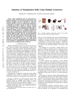 Imitation of Manipulation Skills Using Multiple Geometries