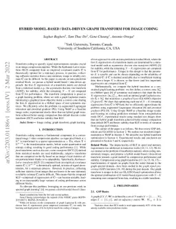 Hybrid Model-based / Data-driven Graph Transform for Image Coding