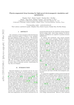 WaveY-Net: Physics-augmented deep learning for high-speed
  electromagnetic simulation and optimization