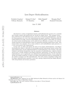 Low-Degree Multicalibration