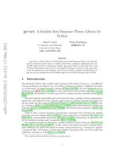 py-irt: A Scalable Item Response Theory Library for Python