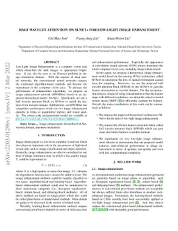 Half Wavelet Attention on M-Net+ for Low-Light Image Enhancement