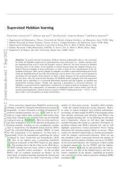 Supervised Hebbian Learning