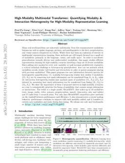 High-Modality Multimodal Transformer: Quantifying Modality & Interaction
  Heterogeneity for High-Modality Representation Learning