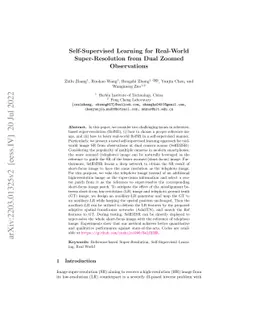 Self-Supervised Learning for Real-World Super-Resolution from Dual
  Zoomed Observations