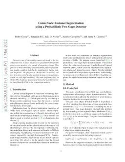 Colon Nuclei Instance Segmentation using a Probabilistic Two-Stage
  Detector