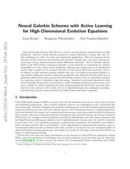 Neural Galerkin Schemes with Active Learning for High-Dimensional
  Evolution Equations