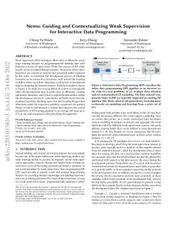 Nemo: Guiding and Contextualizing Weak Supervision for Interactive Data
  Programming