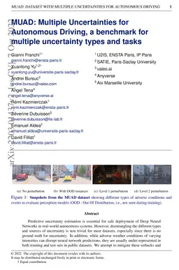 MUAD: Multiple Uncertainties for Autonomous Driving, a benchmark for
  multiple uncertainty types and tasks
