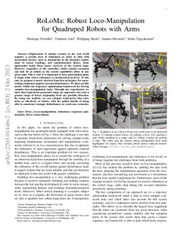 RoLoMa: Robust Loco-Manipulation for Quadruped Robots with Arms