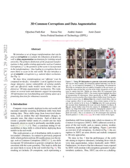 3D Common Corruptions and Data Augmentation