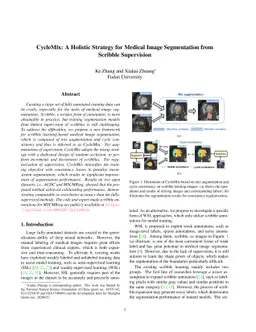 CycleMix: A Holistic Strategy for Medical Image Segmentation from
  Scribble Supervision
