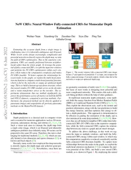 NeW CRFs: Neural Window Fully-connected CRFs for Monocular Depth
  Estimation