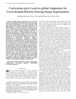 Curriculum-style Local-to-global Adaptation for Cross-domain Remote
  Sensing Image Segmentation